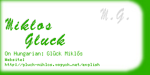 miklos gluck business card